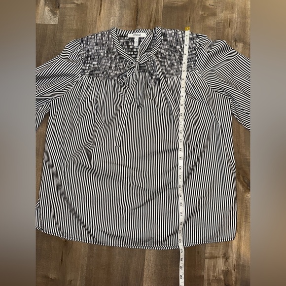 Derek Lam 10 Crosby Women’s Black & White Stripped Blouse Size 6 - Picture 5 of 8